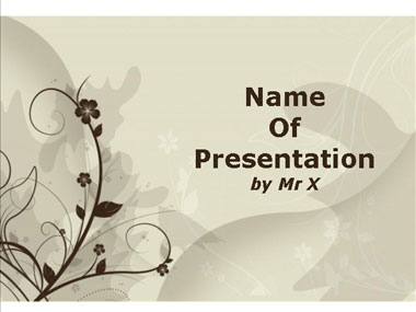 Free Powerpoint Designs on Brown Floral Background Free Powerpoint Template