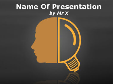 Light Bulb Head Powerpoint Template image