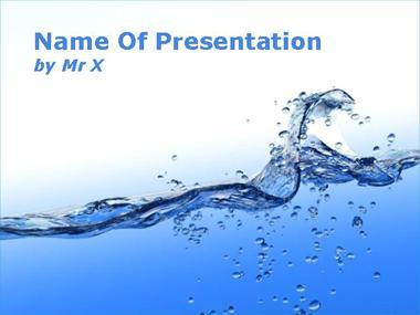 Blue Water Flow Powerpoint Template image