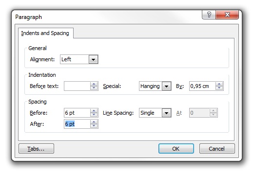 Paragraph Menu in Powerpoint Paragraph Menu in Powerpoint