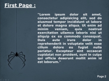 Spider descending from its web Second PPT Background