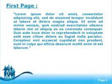 Blue Work Silhouette Second PPT Background