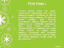 White Snowflakes over Green Background Second PPT Background