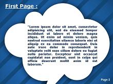 Blue Cartoon Bubble Second PPT Background