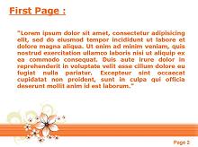 Orange Floral Background Second PPT Background