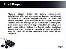 Black MP3 on Whiteboard Second PPT Background
