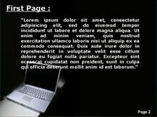 Computer on a blackboard Second PPT Background