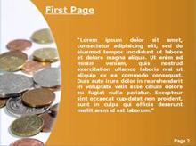 Money coins in a bottle Second PPT Background