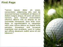 Golf ball on the grass Second PPT Background