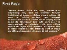 Water Drops on a red leaf Second PPT Background