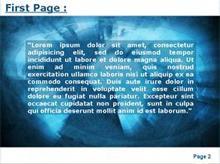 Blue Earth of light Second PPT Background