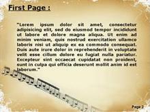 Music Partition Second PPT Background