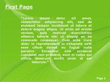 White Curves on Greenboard Second PPT Background