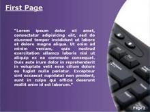 Computer Keyboard Purple Version Second PPT Background