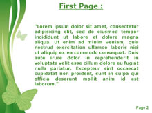 Green Butterflies Second PPT Background