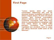 Numeric Earth Orange Version Second PPT Background