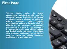 Computer Keyboard Blue Version Second PPT Background