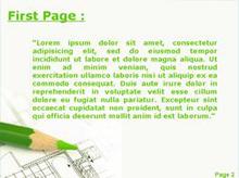 A green pen on a plan Second PPT Background