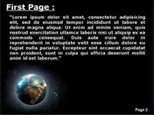 Glowing Earth in Space Second PPT Background