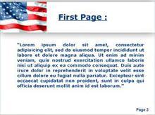 Waving American Flag Second PPT Background