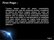 Space Light Over Earth Second PPT Background