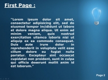 A light bulb on a blue background Second PPT Background