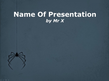 Spider descending from its web Powerpoint Template image