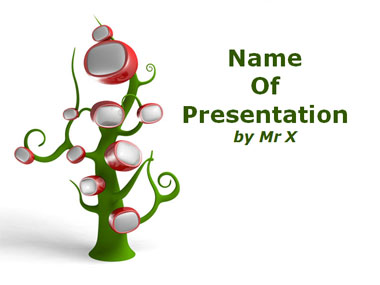 A Tree of TV sets Powerpoint Template image