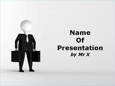 Business Man in Black Suit Powerpoint Template image