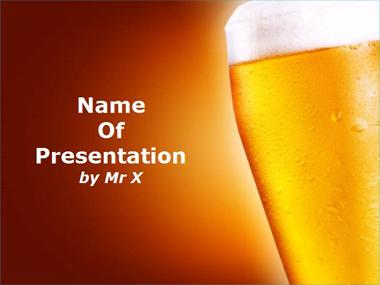 Golden Beer Powerpoint Template image