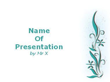 White Floral Background Powerpoint Template image