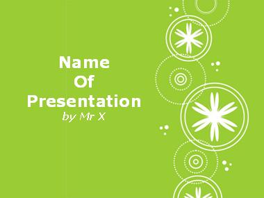 White Snowflakes over Green Background Powerpoint Template image