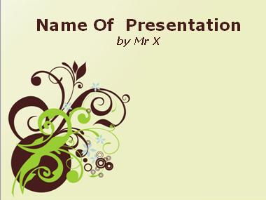 Brown Blooming Pattern Powerpoint Template image