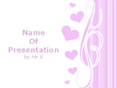Pink Love Hearts Powerpoint Template image