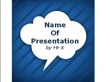 Blue Cartoon Bubble Powerpoint Template image