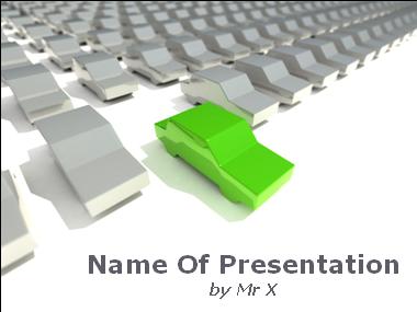 Ecological Green Car Powerpoint Template image