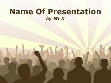 Crowded Concert Powerpoint Template image