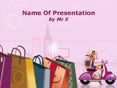 Fashion Shopping Girl Powerpoint Template image