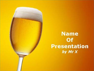 Glass of Champagne Powerpoint Template image