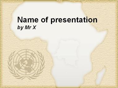 Africa and UN Brown Version Powerpoint Template image