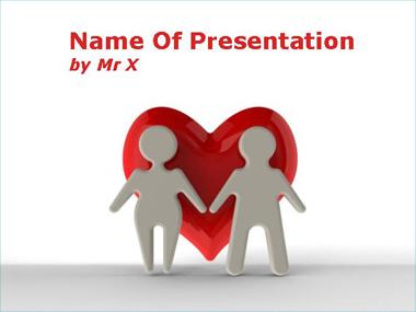 One Big Love Heart Powerpoint Template image