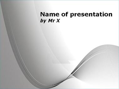 Grey Curves on Blankboard Powerpoint Template image