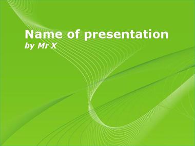 White Curves on Greenboard Powerpoint Template image
