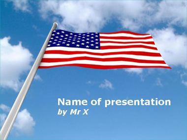 The American Flag Powerpoint Template image