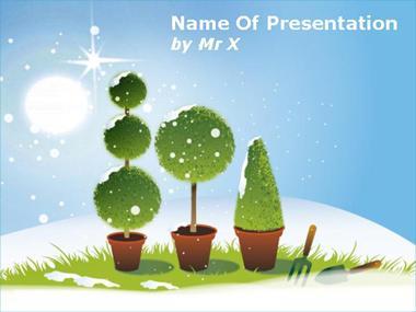 Snow Garden Powerpoint Template image