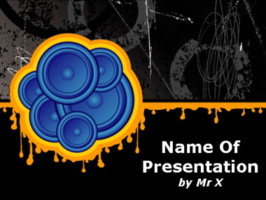 Blue Speaker Graff Style Powerpoint Template image