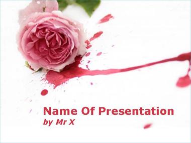 A Rose Flower in Blood Powerpoint Template image