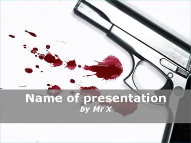 Gun and Blood Powerpoint Template image