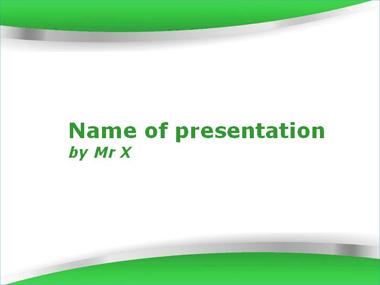 The Twin Blades Green Version Powerpoint Template image