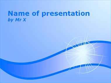 Shining Blue Powerpoint Template image